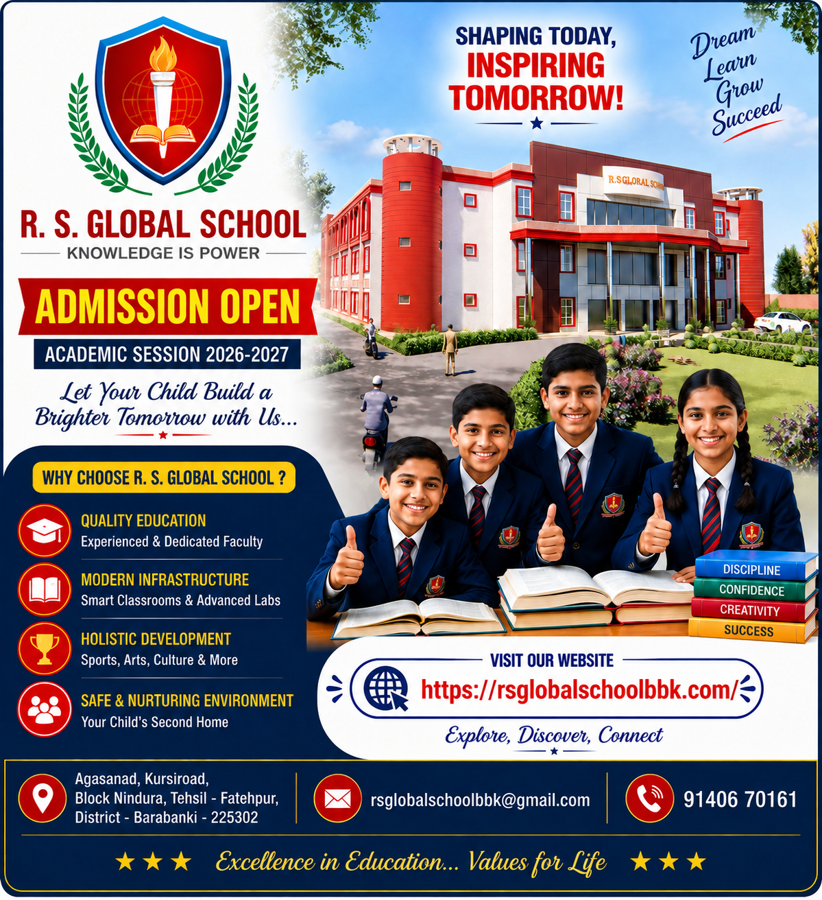 Admission open for academic session 2026-2027
